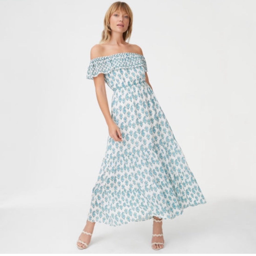 CLUB MONACO SILK BLEND MAXI DRESS